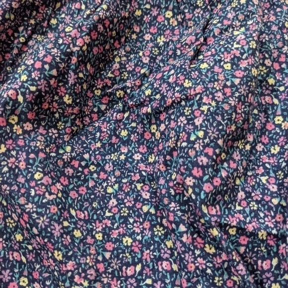 h&m floral ditsy smocked peasant blouse xs 2 - Picture 2 of 8